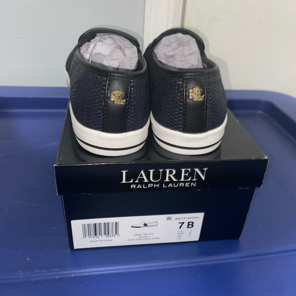 Ralph Lauren Women's Black Jinny Sneaker